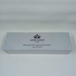 Lior Gold Paris Diamond Anti-Aging Eye Roller 12mL Depuffing Women NEW Caffeine
